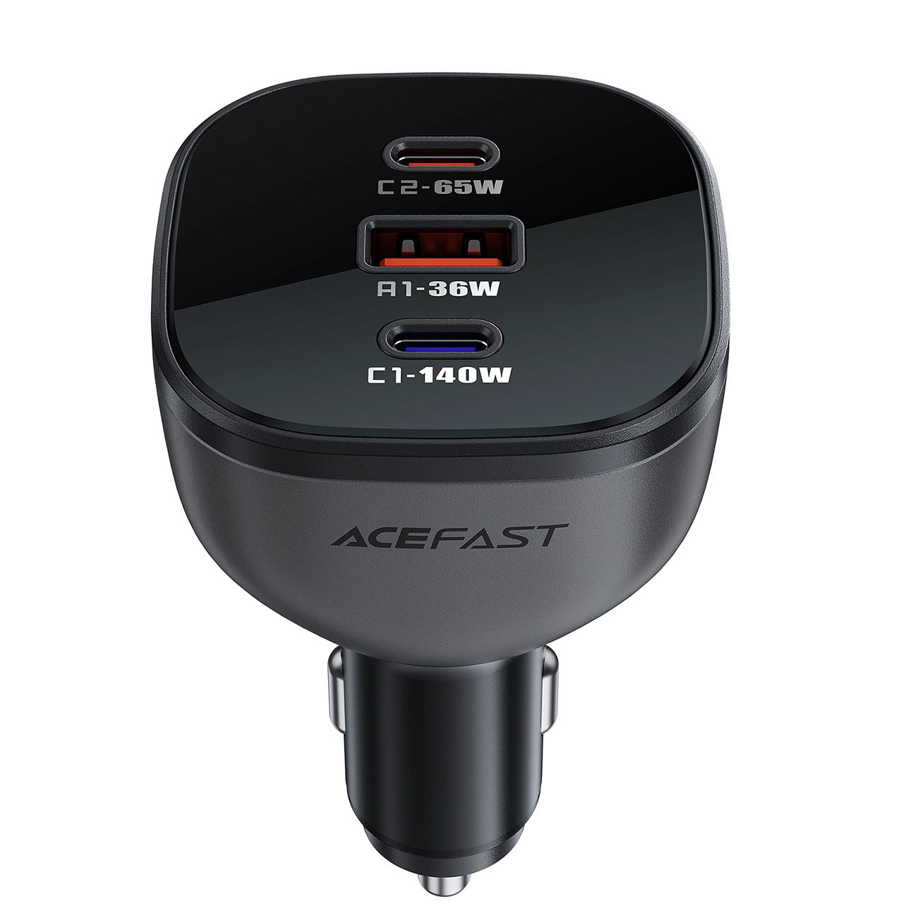 Chargeur de voiture Acefast B14, 165W, 5A, 1 x USB-A - 2 x USB-C, Noir