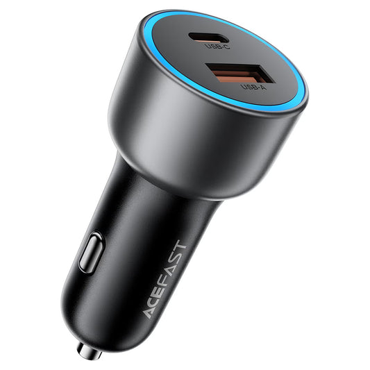 Acefast Auto-Ladegerät B21, 75W, 3A, 1 x USB-A - 1 x USB-C, Grau