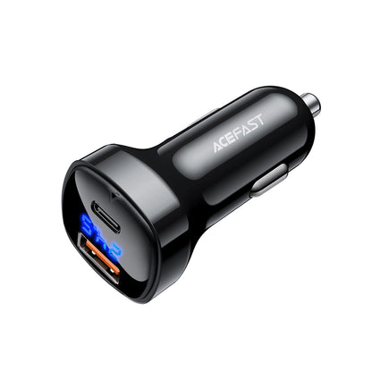 Auto-Ladegerät Acefast B4, 66W, 3A, 1 x USB-A - 1 x USB-C, Schwarz