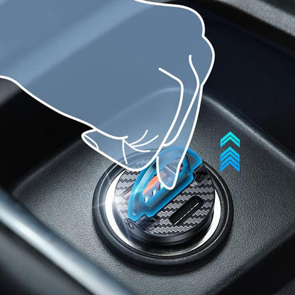 Caricabatterie Auto Ainope, 30W, 5A, 1 x USB-A - 1 x USB-C, Nero