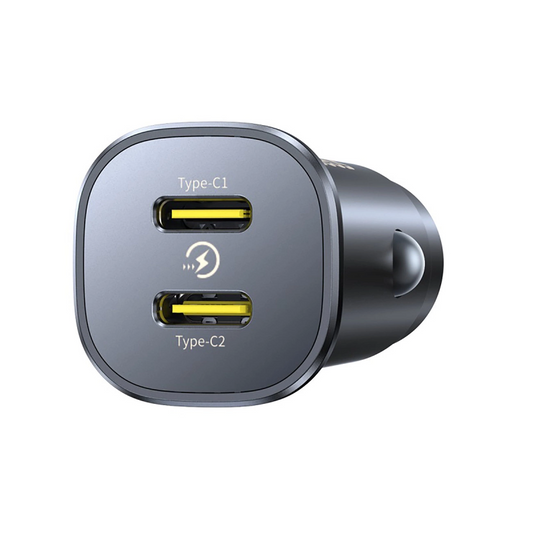 Auto-Ladegerät Baseus GoTrip, 30W, 3A, 2 x USB-C, Schwarz
