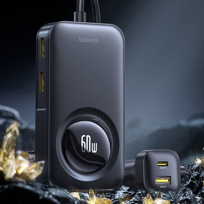 Auto-Ladegerät Baseus PrimeTrip VW1, 105W, 3A, 3 x USB-A - 2 x USB-C, Schwarz C00069000121-00