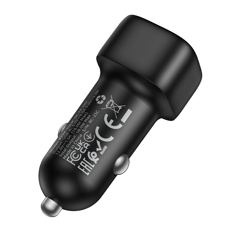 Chargeur de voiture Borofone BZ34 Cloud, 18W, 3A, 1 x USB-A, Noir