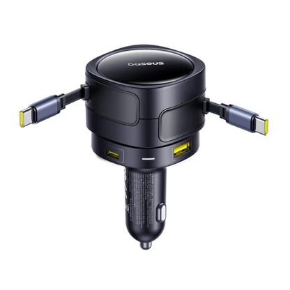 Baseus Enjoyment Max Autoladegerät mit USB-C-Kabel, 90 W, 1 × USB-A – 1 × USB-C, Schwarz C00035507121-03