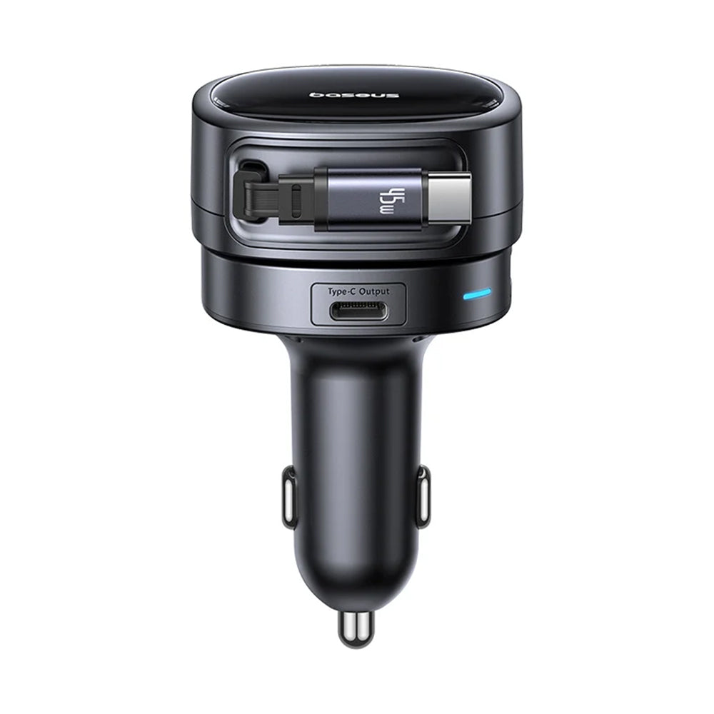Caricabatterie Auto Con Cavo USB-C Baseus PrimeTrip VR1, 60W, 3A, 1 x USB-A - 1 x USB-C, Nero C00069001121-00