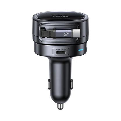 Caricabatterie Auto Con Cavo USB-C Baseus PrimeTrip VR1, 60W, 3A, 1 x USB-A - 1 x USB-C, Nero C00069001121-00