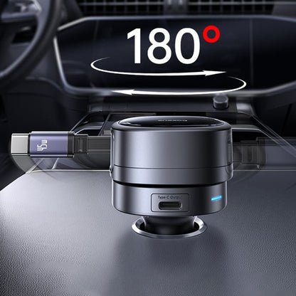 Caricabatterie Auto Con Cavo USB-C Baseus PrimeTrip VR1, 60W, 3A, 1 x USB-A - 1 x USB-C, Nero C00069001121-00