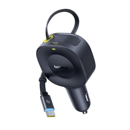 Chargeur de voiture avec câble USB-C Baseus PrimeTrip VR2, 30W, 3A, 1 x USB-C, Noir C0206400