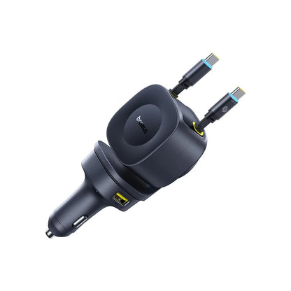 Auto-Ladegerät mit USB-C Kabel Baseus PrimeTrip VR2 Max, 163W, 3A, 1 x USB-A - 1 x USB-C, Schwarz P10162701313-00