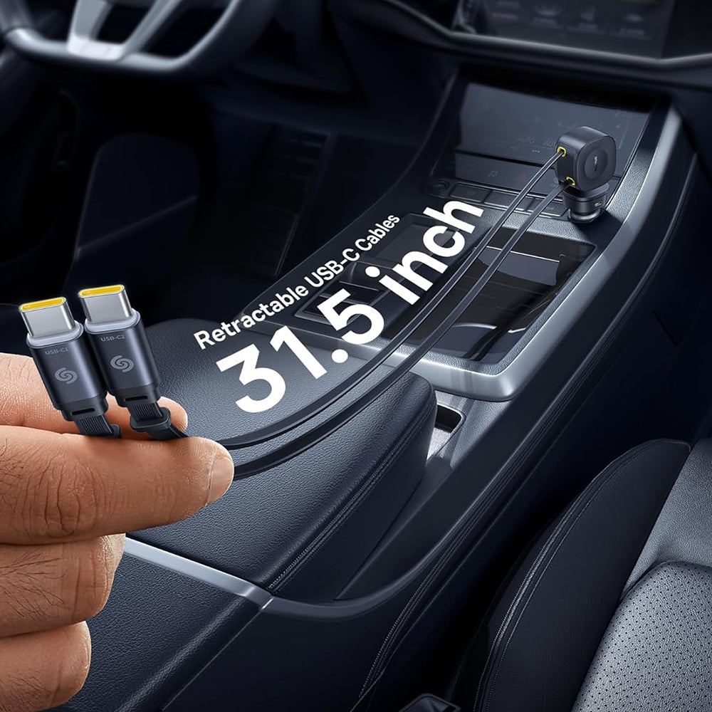 Auto-Ladegerät mit USB-C Kabel Baseus PrimeTrip VR2 Max, 163W, 3A, 1 x USB-A - 1 x USB-C, Schwarz P10162701313-00