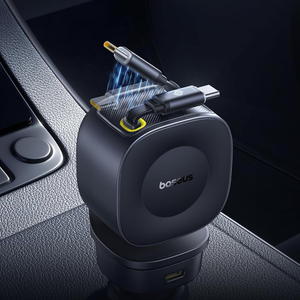Auto-Ladegerät mit USB-C Kabel Baseus PrimeTrip VR2 Max, 163W, 3A, 1 x USB-A - 1 x USB-C, Schwarz P10162701313-00