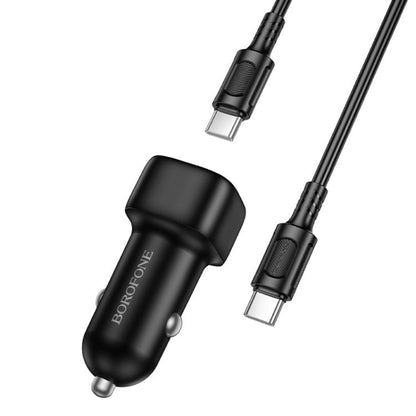 Auto-Ladegerät mit USB-C Kabel Borofone BZ34B Cloud, 20W, 3A, 1 x USB-A - 1 x USB-C, Schwarz