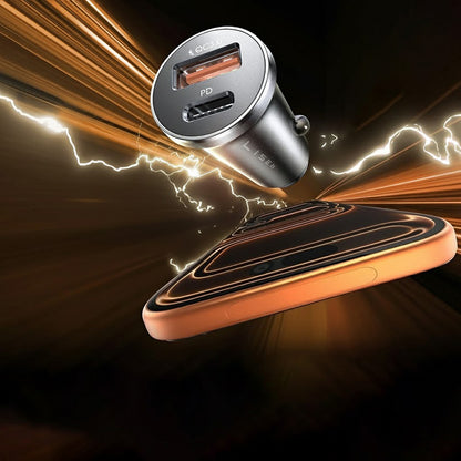 Caricabatterie Auto Con Cavo USB-C / Lightning Lisen, 48W, 3A, 1 x USB-A - 1 x USB-C, Nero YL0223080035