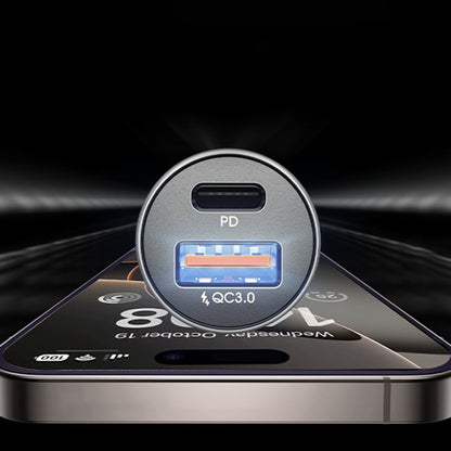 Caricabatterie Auto Con Cavo USB-C / Lightning Lisen, 48W, 3A, 1 x USB-A - 1 x USB-C, Nero YL0223080035