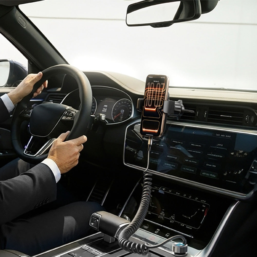 Chargeur de voiture avec câble USB-C Lisen, 90W, 3A, 1 x USB-A - 1 x USB-C, Noir YL0223120020