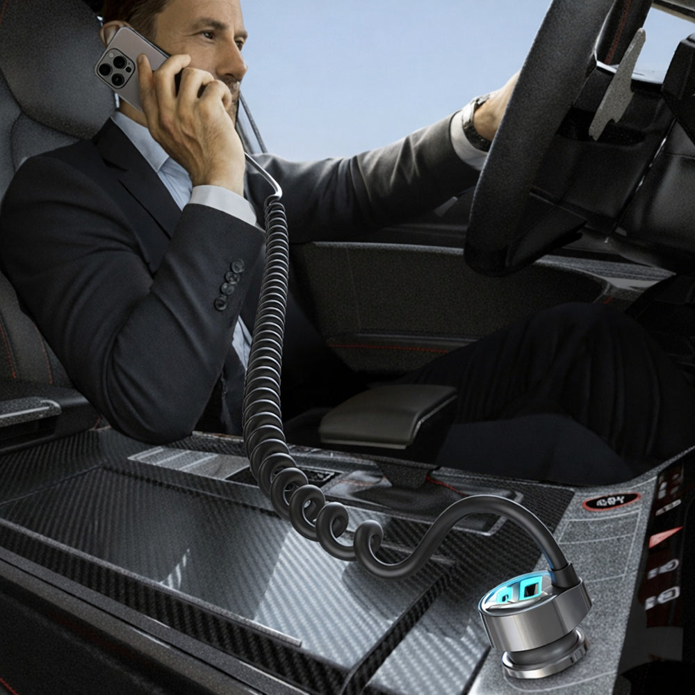 Chargeur de voiture avec câble USB-C Lisen, 90W, 3A, 1 x USB-A - 1 x USB-C, Noir YL0223120020