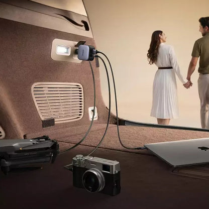 Auto-Ladegerät mit USB-C Kabel UGREEN EC603, 90W, 3A, 1 x USB-A - 1 x USB-C, Grau