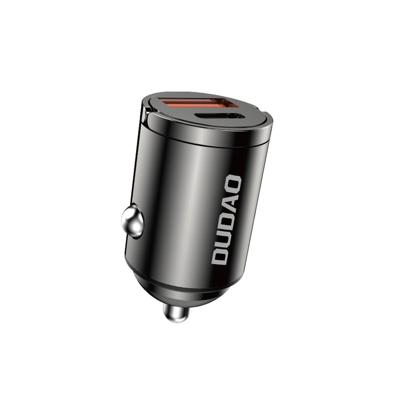 Chargeur de voiture Dudao R3MAX, 48W, 3A, 1 x USB-A - 1 x USB-C, Noir