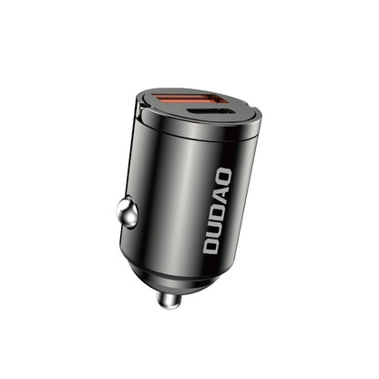 Chargeur de voiture Dudao R3MAX, 48W, 3A, 1 x USB-A - 1 x USB-C, Noir