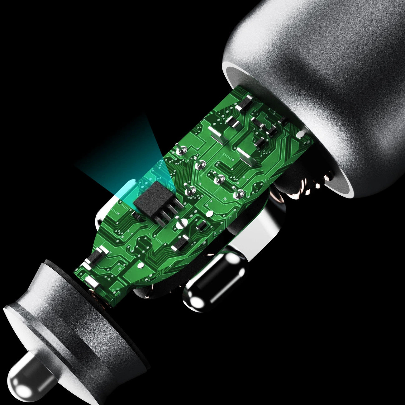 Autoladegerät Dudao R4T, 30W, 3A, 1 x USB-A - 1 x USB-C, Grau 