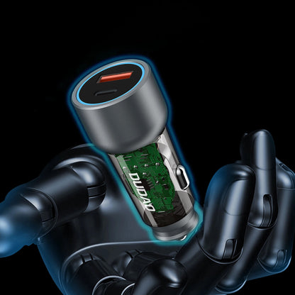 Autoladegerät Dudao R4T, 30W, 3A, 1 x USB-A - 1 x USB-C, Grau 