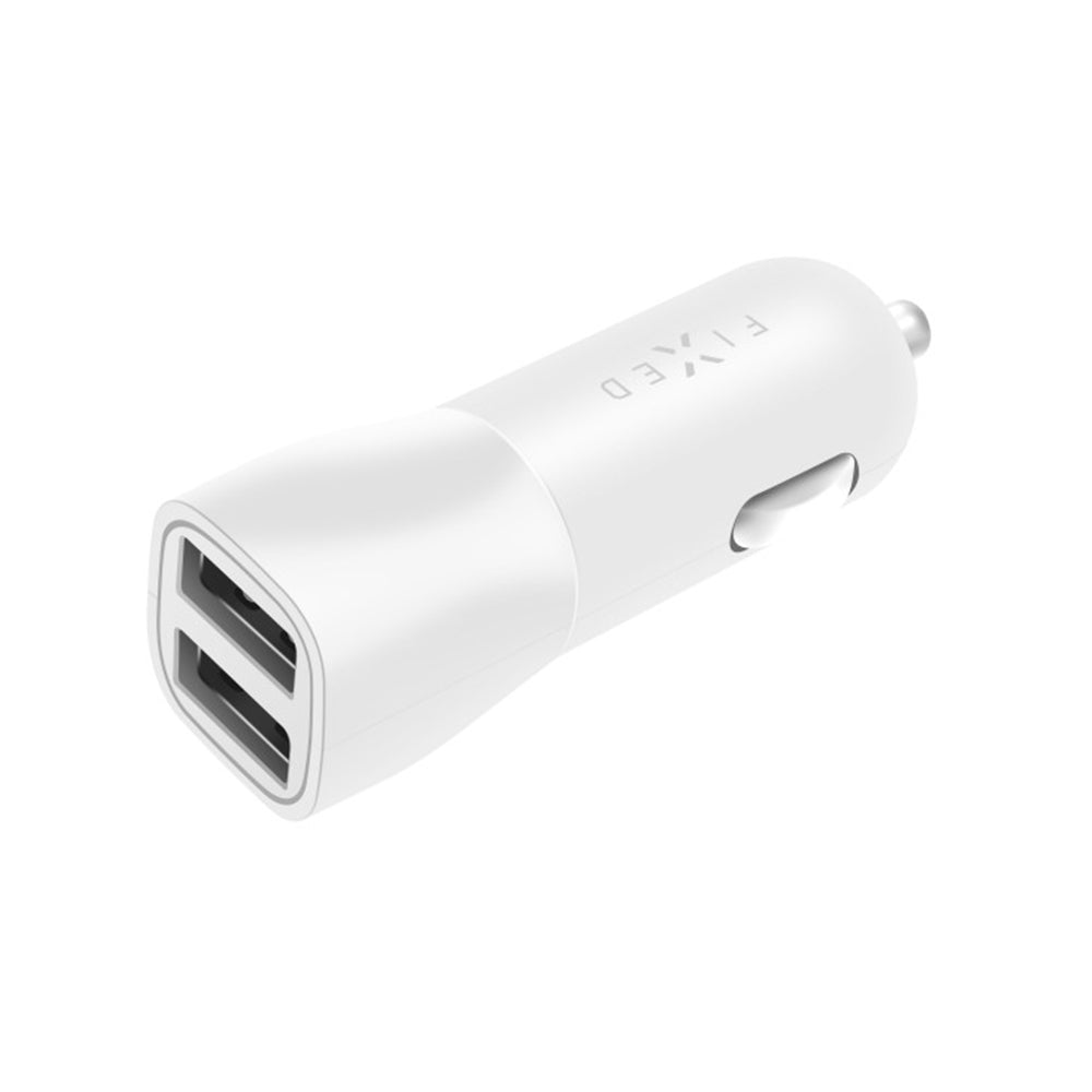 Caricabatterie Auto Fixed, 15.5W, 3A, 2 x USB-A, Bianco