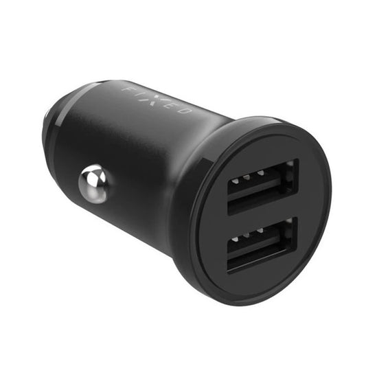 Chargeur Auto Fixed, 15.5W, 3A, 2 x USB-A, Noir