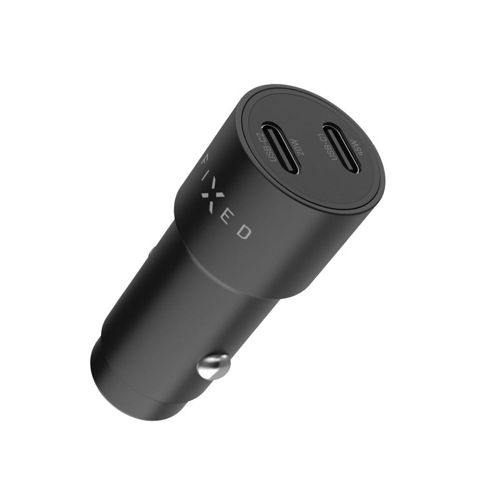 Chargeur Auto Fixed, 65W, 3A, 2 x USB-C, Noir