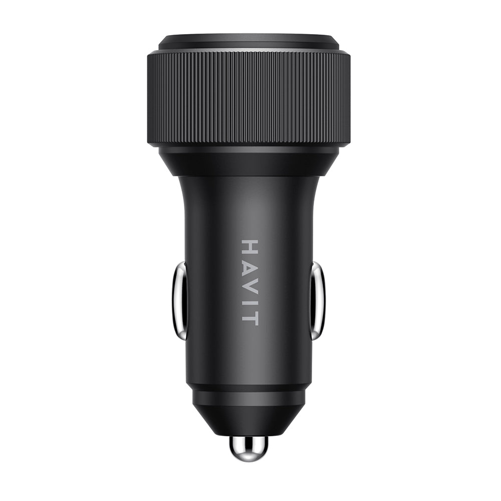 Auto-Ladegerät HAVIT CC2014, 30W, 3A, 2 x USB-C, Schwarz