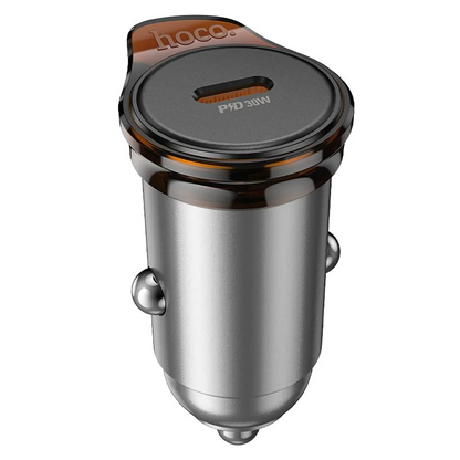 Auto-Ladegerät HOCO NZ16, 30W, 3A, 1 x USB-C, Grau