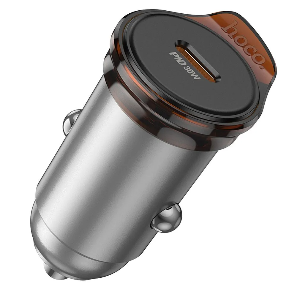 Auto-Ladegerät HOCO NZ16, 30W, 3A, 1 x USB-C, Grau