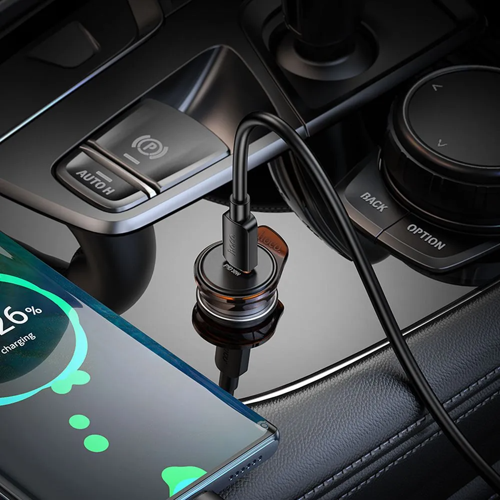 Auto-Ladegerät HOCO NZ16, 30W, 3A, 1 x USB-C, Grau