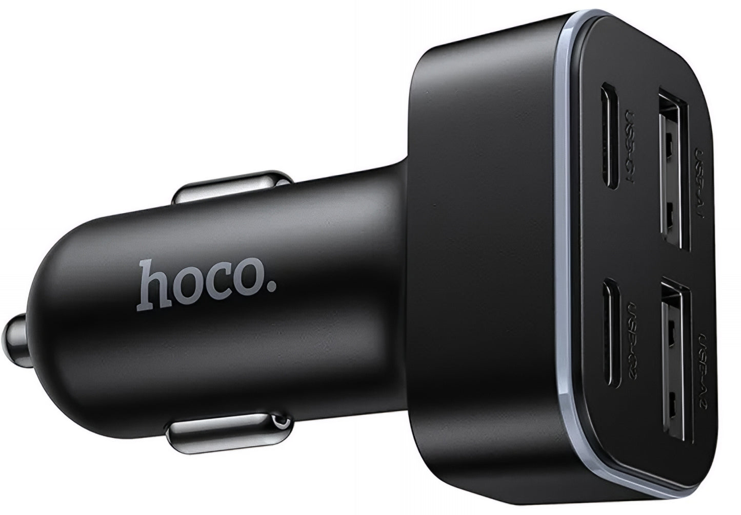 Chargeur de voiture HOCO Z63, 42W, 3A, 2 x USB-A - 2 x USB-C, Noir
