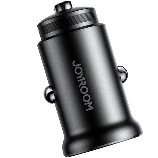Caricabatterie Auto Joyroom JR-CCN06, 30W, 3A, 2 x USB-C, Nero