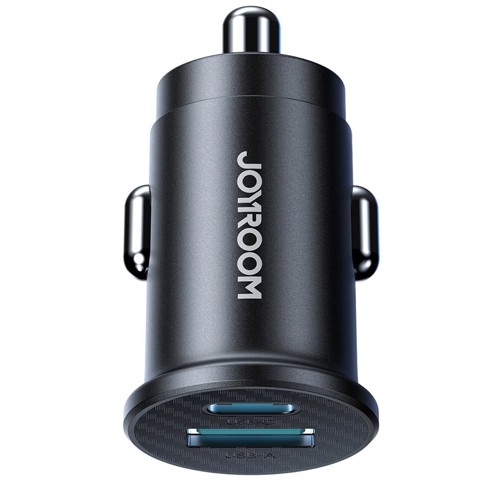 Caricabatterie Auto Joyroom JR-CCN16 Mini, 12W, 2.4A, 1 x USB-A - 1 x USB-C, Nero