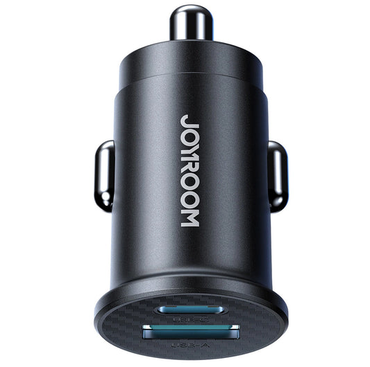 Caricabatterie Auto Joyroom JR-CCN16 Mini, 12W, 2.4A, 1 x USB-A - 1 x USB-C, Nero