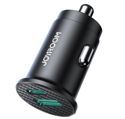 Caricabatterie Auto Joyroom JR-CCN16 Mini, 12W, 2.4A, 1 x USB-A - 1 x USB-C, Nero