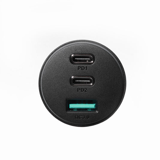 Caricabatterie Auto Joyroom JR-CL26, 70W, 4.8A, 1 x USB-A - 2 x USB-C, Nero