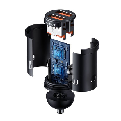 Auto-Ladegerät McDodo CC-2950 Cool, 15.5W, 3.1A, 2 x USB-A, Schwarz