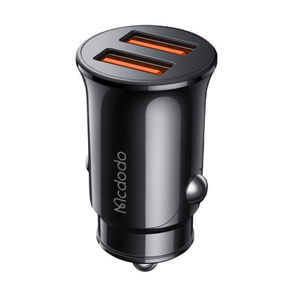 Caricabatterie Auto McDodo CC-6602, 12W, 2.4A, 2 x USB-A, Nero