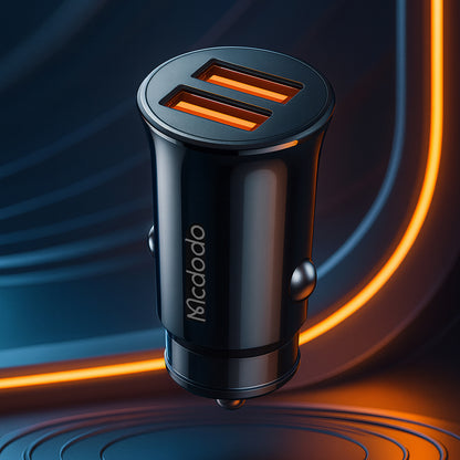 Caricabatterie Auto McDodo CC-6602, 12W, 2.4A, 2 x USB-A, Nero