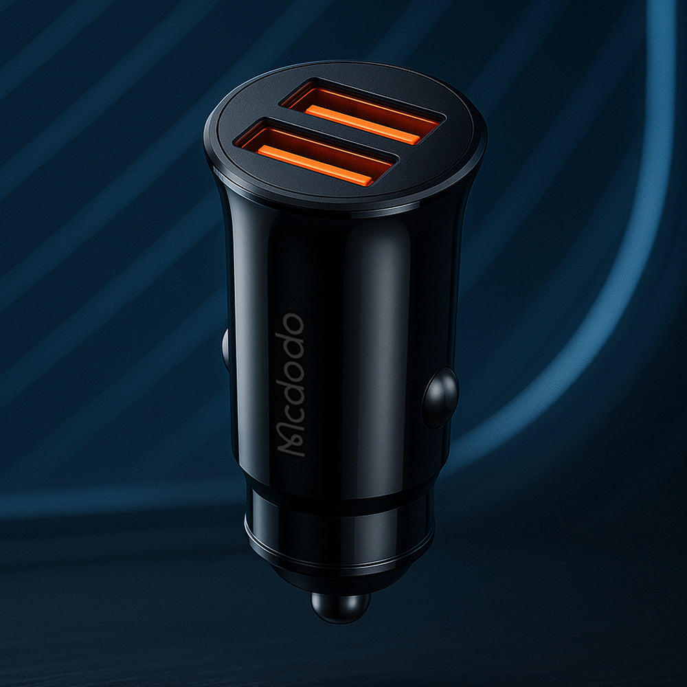 Caricabatterie Auto McDodo CC-6602, 12W, 2.4A, 2 x USB-A, Nero