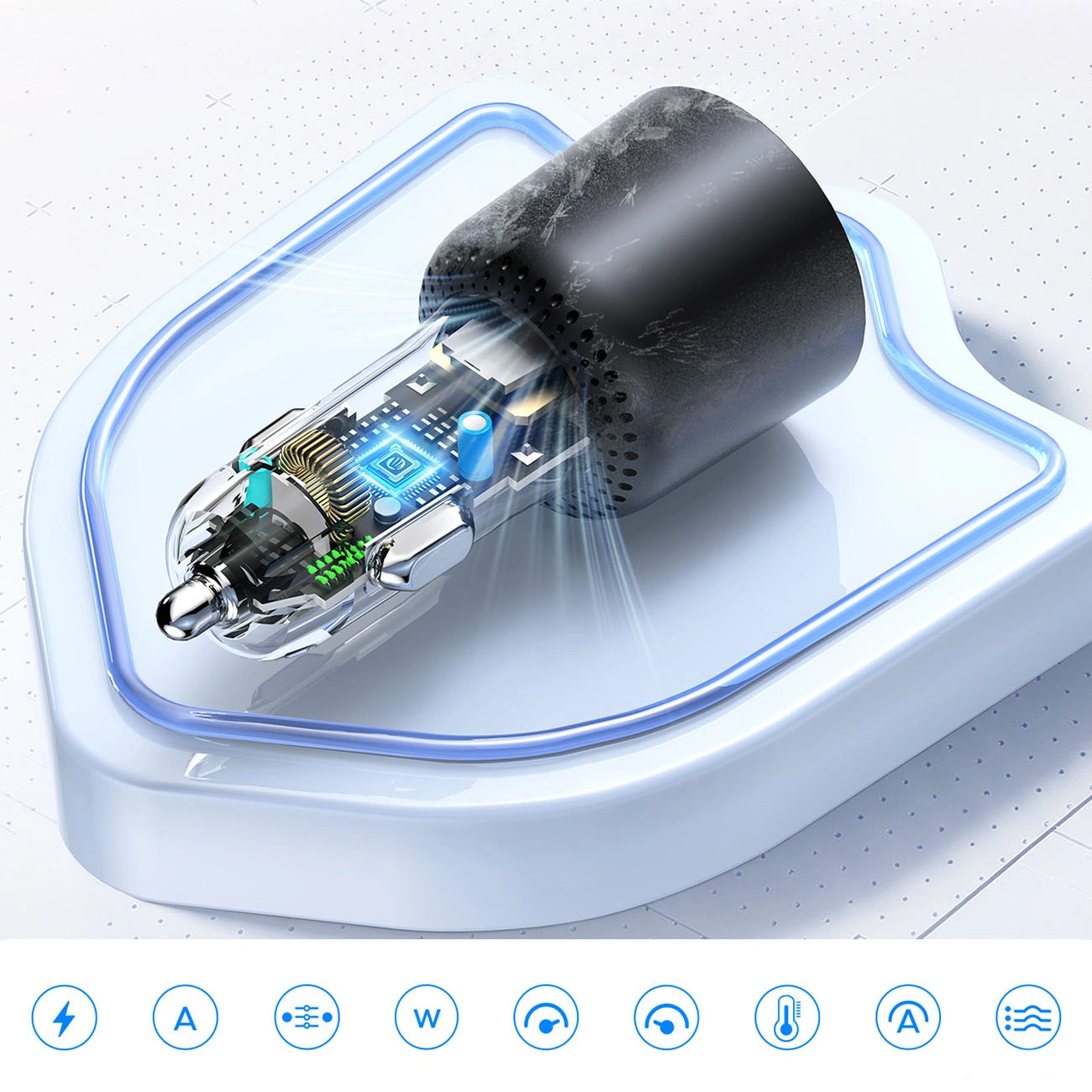 Chargeur Auto Orico HyperDrive, 165W, 5A, 1 x USB-A - 2 x USB-C, Noir