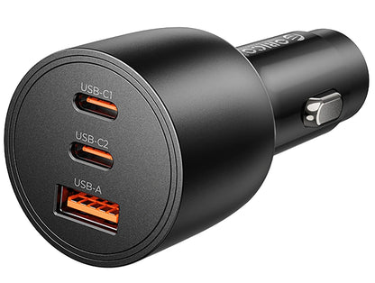 Chargeur Auto Orico PowerLink, 165W, 5A, 1 x USB-A - 2 x USB-C, Noir