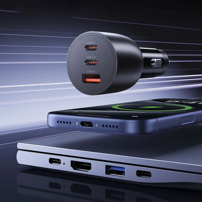 Chargeur Auto Orico PowerLink, 165W, 5A, 1 x USB-A - 2 x USB-C, Noir
