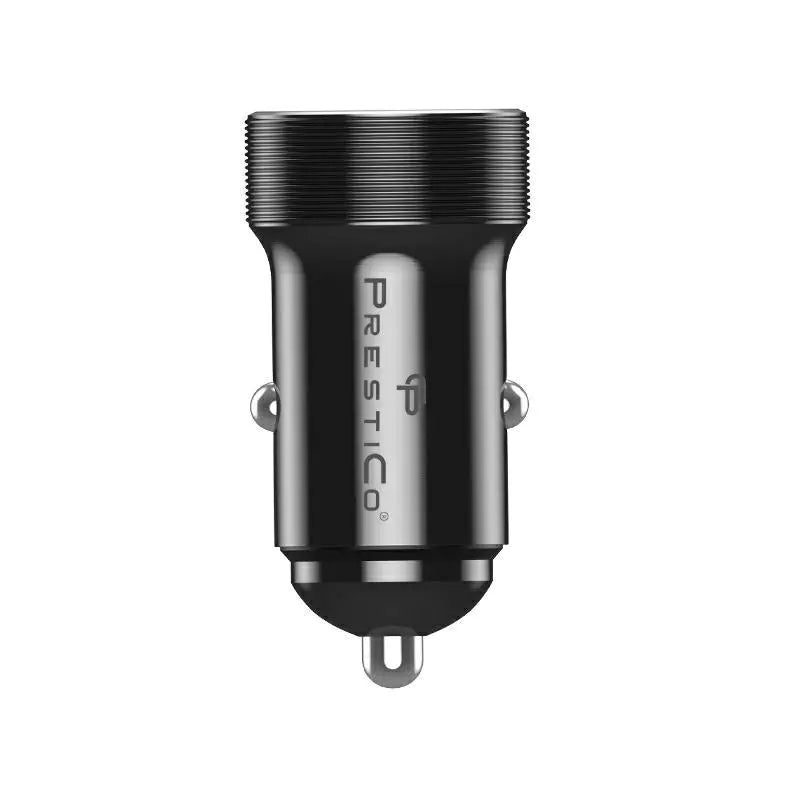 Prestico K2A Car Charger, 20W, 3A, 1 x USB-A - 1 x USB-C, Black