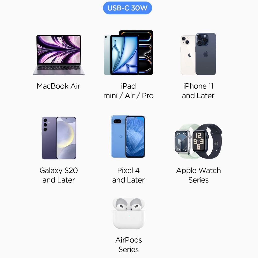 Chargeur de voiture Spigen EV301 Essential, 30W, 3A, 1 x USB-C, Noir