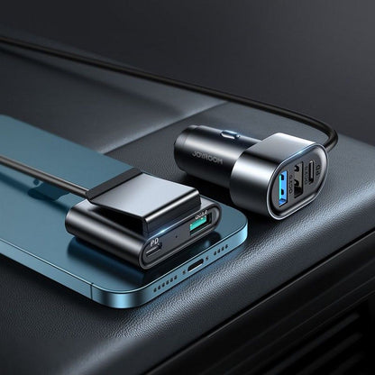 Caricabatterie Auto Joyroom JR-CL05, 72W, 3A, 2 x USB-C - 3 x USB-A, Nero