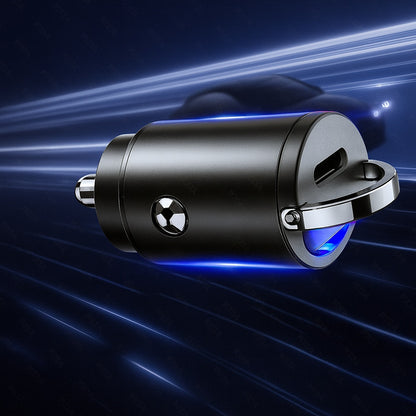 Techsuit C5 NanoVolt Car Charger, 30W, 3A, 1 x USB-C, Black