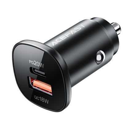 Auto-Ladegerät Acefast B1, 38W, 3A, 1 x USB-A - 1 x USB-C, Schwarz